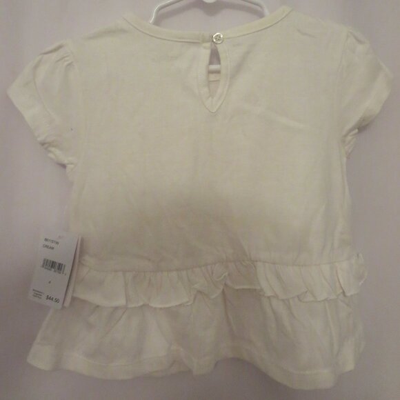 BCBG Toddler Blouse Pink White and Gold - Picture 4 of 5